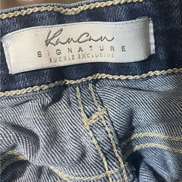 Kancan Skinny Jeans with Raw Edge Leg Openings - Picture 9 of 11